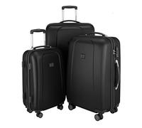 HAUPTSTADTKOFFER - Wedding - Lot de 3 valises, Valises de voyage, Trolley, Bagages rigides, Set de voyage, 4 roues (S,M & L), Noir
