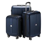 HAUPTSTADTKOFFER - X-Berg - Set de 3 Valises Bagages rigides de ABS (S, M, L) 258 L, Bleu foncé