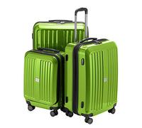 HAUPTSTADTKOFFER - X-Berg - Set de 3 Valises Bagages rigides, (S, M, L) 258 L, Pomme Verte