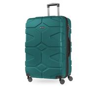 HAUPTSTADTKOFFER X-Kölln - Grande Valise Rigide 76 cm, 107-120 l, 4 roulettes Doubles, Trolley, Valise à roulettes, Valise de Voyage, Extension de Volume, TSA, Vert Aqua