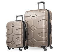 HAUPTSTADTKOFFER - X-Kölln - Set de 2 Valises rigides Bagage Trolley 4 Roues Extensible, TSA (S & L), Or