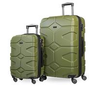HAUPTSTADTKOFFER - X-Kölln - Set de 2 Valises rigides Bagage Trolley 4 roues extensible, TSA (S & L), Vert olive