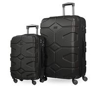 HAUPTSTADTKOFFER - X-Kölln - Set de 2 Valises rigides Bagage Trolley 4 Roues - TSA- (S & L)- Noir