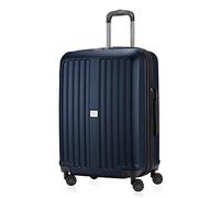 HAUPTSTADTKOFFER® Xberg - Ensemble ou à la pièce, dans différentes Tailles et Couleurs (42L, 90L et 126L) Valise Rigide Mat avec Serrure TSA (90 litres, Bleu Foncé)