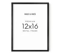 HAUS AND HUESCadre noir en métal 12 x 16, cadre noir fin, cadre pour affiche 12 x 16, cadre photo en métal, cadre photo 12 x 16 noir (cadre en aluminium noir)