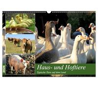 Haus- und Hoftiere (Wandkalender 2026 DIN A3 quer), CALVENDO Monatskalender: Typische Tiere auf dem Land