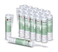 HAUSA Acrylique pour la construction à sec HA006 Acrylique pour la peinture Acrylique pour la construction plasto-élastique Joint d'étanchéité 18x310 ml blanc