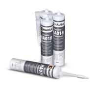 HAUSA Acrylique Structuré HA018 pour Crépi - Mastic Acrylique Granuleux pour Réparations Intérieures et Extérieures, Joints et Fissures, Blanc, 4 × 310 ml