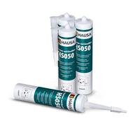 HAUSA Aquarium Silicone Verre Silicone HS050 Colle et mastic silicone professionnels pour aquariums terrariums et constructions en verre, Résistant à l'eau douce et à l'eau de mer 4x310ml noir