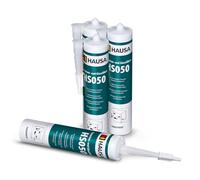 HAUSA Aquarium Silicone Verre Silicone HS050 Colle et mastic silicone professionnels pour aquariums terrariums et constructions en verre Résistant à l'eau douce et à l'eau de mer 4x310ml transparente