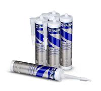 HAUSA Colle de construction HK1000 Extrem Fix Extrêmement forte et rapide Colle de montage professionnelle pour tout intérieur et extérieur Montage simple solide et rapide 5x 290ml Blanc