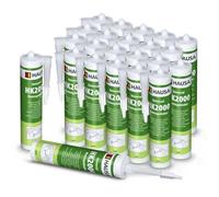 HAUSA Colle de montage universelle HK2000 Colle acrylique à dispersion adhésive Idéale pour les supports poreux à l'intérieur et à l'extérieur Résistance finale 200kg/10cm² 24x 310ml Blanc