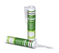 HAUSA Colle de montage universelle HK2000 Colle acrylique à dispersion adhésive Idéale pour les supports poreux à l'intérieur et à l'extérieur Résistance finale 200kg/10cm² 2x 310ml Blanc