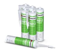 HAUSA Mastic Acrylique Universel HA012 - Joint d'Étanchéité pour Construction et Peinture - 6x 310 ml Blanc