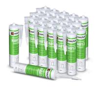 HAUSA Mastic acrylique universel HA012 peinture acrylique construction acrylique sec joint d'étanchéité 24x 310 ml blanc