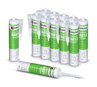 HAUSA Mastic Acrylique Universel HA012 - Peinture Construction Sec Joint d'Étanchéité 12x 310 ml Blanc