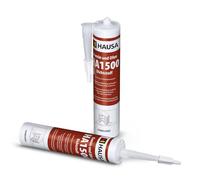 HAUSA Mastic d'Étanchéité pour Cheminées et Poêles HA1500 Mastic Spécial Résistant Au Feu et Aux Températures Jusqu'à 1500°C Produit d'étanchéité Gris Foncé 2x 310 ml