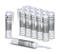 HAUSA Mortier de Réparation Cement Fix HA024 Mortier Prêt à l'Emploi pour Jointoiement Remplissage Cassures Fissures Ciment Rapide pour Intérieur et Extérieur Gris Ciment 12x 310 ml