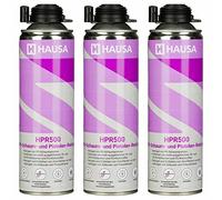 HAUSA Nettoyant pour Mousse PU et Pistolet pour mousse expansive HPR500 Détergent Dégraissage de Surfaces Métalliques Utilisation Professionnelle Nettoyage Laveur de Pistolets 3 x 500 ml