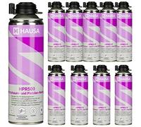 HAUSA Nettoyant pour Mousse PU et Pistolet pour mousse expansive HPR500 Détergent Dégraissage de Surfaces Métalliques Utilisation Professionnelle Nettoyage Laveur de Pistolets 10 x 500 ml