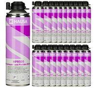 HAUSA Nettoyant pour Mousse PU et Pistolet pour mousse expansive HPR500 Détergent Dégraissage de Surfaces Métalliques Utilisation Professionnelle Nettoyage Laveur de Pistolets 20 x 500 ml