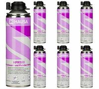 HAUSA Nettoyant pour Mousse PU et Pistolet pour mousse expansive HPR500 Détergent Dégraissage de Surfaces Métalliques Utilisation Professionnelle Nettoyage Laveur de Pistolets 7 x 500 ml