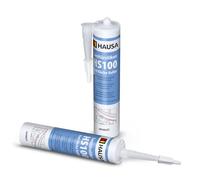 HAUSA Silicone sanitaire HS100 Silicone anthracite Salle de bain Cuisine Matériau d'étanchéité Silicone de construction Joint 2x 310ml résistant aux moisissures