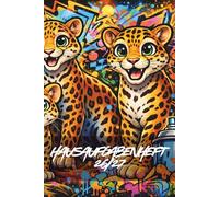 Hausaufgabenheft 2026/2027 für Kinder & Teens Cooles Leopard-Graffiti Design: Modernes Hausaufgabenbuch mit Leoparden im Street-Art-Style | ... Notenlisten & To-Do-Seiten | Schuljahr 26/27