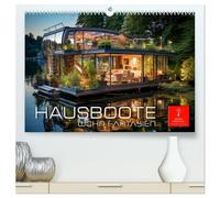 Hausboote Wohn Fantasien (hochwertiger Premium Wandkalender 2026 DIN A2 quer), Kunstdruck in Hochglanz: Hausboote, die Architektur neu definieren.