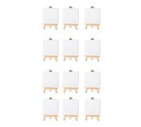 Hausdec Artiste 3 x 3 Mini Toile & 5 Mini Chevalets Kit Peinture Dessin - Le kit contient : 12 mini toiles et 12 mini chevalets