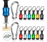 Hausdec Lot de 12 supports de tournevis à tige hexagonale 1/4 - Barre de fixation de clé - Kit de support de embout portable à changement