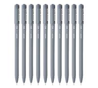 Hauser Xo Lot de 10 stylos à bille | Taille de la pointe 0,7 mm | Corps élégant et design minimaliste | Finition mate | Type de corps solide | Encre à faible viscosité | Pointe ultra durable | Encre