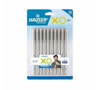 Hauser XO Lot de 10 stylos gel portefeuille | Corps élégant et design minimaliste avec finition mate | Type de corps solide, encre à faible viscosité | Pointe ultra durable | Encre bleue