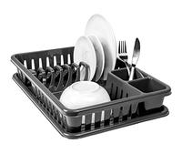 Hausfelder Égouttoir à Vaisselle avec bac d'égouttage, SpaceBlack