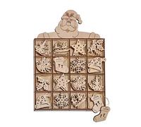 Haushalt International Lot de 48 décoration en bois à suspendre