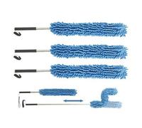 Sichler Haushaltsgeräte 3 plumeaux malléables en microfibre avec manche télescopique 135 cm