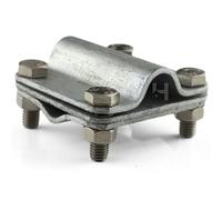 HausHeld® Connecteur croisé galvanisé Ø 16 mm - Borne de raccordement pour tige de terre, piquet de terre, barre de terre | Protection contre la foudre Système de mise à la terre PV Centrale de balcon