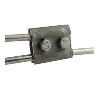 HausHeld® Connecteur de passage galvanisé Protection contre la foudre | Borne de connexion parallèle Ø 8 à 10 mm | Borne de terre pour fil rond, compensation de potentiel, installation PV, terre de