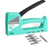 HAUSHOF Agrafeuse manuelle Vert, agrafeuse de tapissier, agrafeuse pour bois, pour agrafes de type 53, avec 800 agrafes 8 mm et extracteur d’agrafes pour bois, tissu, meuble