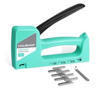 HAUSHOF Agrafeuse Murale, Légère de Type 53, avec Repoussoir, Agrafeuse Manuelle avec Agrafes 800 Pièces de 8mm pour Décoration, Tapisserie, Matériel de Fixation, Décoration, Menuiserie, Vert