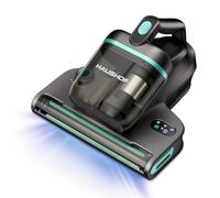 HAUSHOF Aspirateur Anti-Acariens 15 kPa, Aspirateur pour Matelas avec Chauffage 60 ℃, Lumière UV-C 275 nm, Aromathérapie, Filtre HEPA, Double Bac à Poussière, Affichage LED, Pour Lit, Canapé, Fauteuil