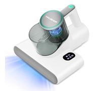 HAUSHOF Aspirateur Anti-Acariens, Aspirateur Matelas 16 kPa avec Lumière UV-C 275 nm, Chaleur 60 °C, Ultrasons, Fonction Anion, Filtre HEPA, Double Réservoir à Poussière, pour Lit, Canapé, Berceau