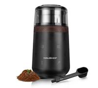 HAUSHOF Moulin à Café Électrique 150 W, Lames en Acier Inoxydable, pour Moudre Grains à Café, Épices, Graine de Lin, Poivre, et Autres Qualité Alimentaire 75 g