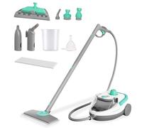 HAUSHOF Nettoyeur Vapeur 1800W, Réservoir 1,5L, Pression Vapeur 4,0 Bar, Temps de Chauffe 8 Min, Vapeur Continue Jusqu’à 30 Min, 17 Accessoires Inclus, pour Sol, Vitres, Cuisine et Salle de Bain