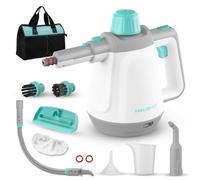 HAUSHOF Nettoyeur Vapeur a Main 450 ml Réservoir d'eau avec 8 Accessoires pour Adoucit Taches, Nettoyeur Vapeur Manuel Portable pour Canapé, Cuisine, Sol, Salle de Bain, Voiture