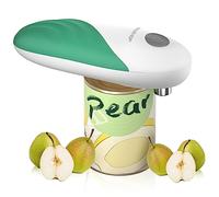 Ouvre-Boîte Electrique à Bord Lisse One Touch HAUSHOF, Ouvre-Bocal Automatique Avec Fonction Démarrage & Arrêt Automatique à Simple Touche, Gadget de Cuisine avec 4 Piles pour les Cuisiniers-Vert