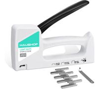 HAUSHOF Pistolet agrafeuse type 53 en plastique ABS avec extracteur d'agrafes et 800 agrafes de 8 mm pour bois, tissu, meubles et tapisserie