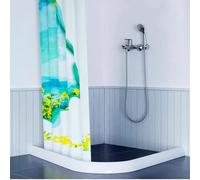 Hausio Joint de porte de douche en verre - Joint de porte de douche - Joint inférieur - Barre de protection - Pour cabine de douche - 1 m - Blanc
