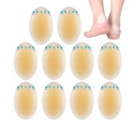Hausio Lot de 10 pansements à bulles en gel pour vessie - Protection des pieds - Invisible et imperméable - Empêche la douleur causée par les ampoules au niveau des talons, des orteils et des pieds
