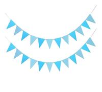 Hausio Lot de 2 guirlandes décoratives de rentrée des classes, guirlande de fanions pour chambre d'enfant, guirlande Happy Birthday, décoration arc-en-ciel, bannière pour fête intérieure, décoration
